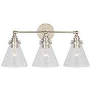 Parkington 24" 3-Light Bath Vanity Light in Polished Nickel