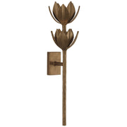 Alberto Large Two Tier Wall Sconce in Antique Bronze Leaf