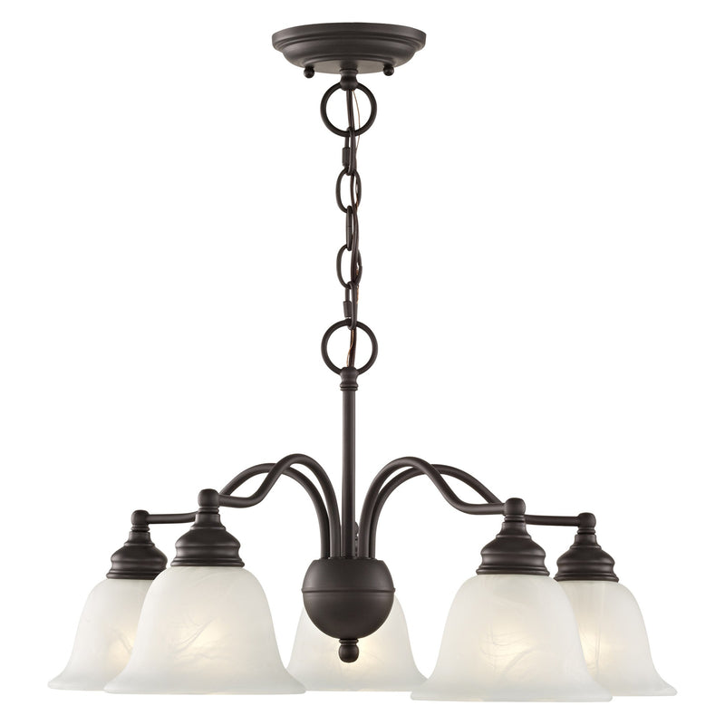 Essex 5-Light Convertible Chandelier / Semi-Flush Mount in Bronze