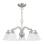 Essex 5-Light Convertible Chandelier / Semi-Flush Mount in Brushed Nickel