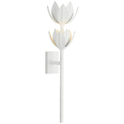 Alberto Large Two Tier Wall Sconce in Plaster White