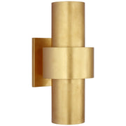 Chalmette Medium Layered 2-Light Wall Sconce in Gild