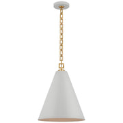 Theo 17" Pendant in Soft White and Gild