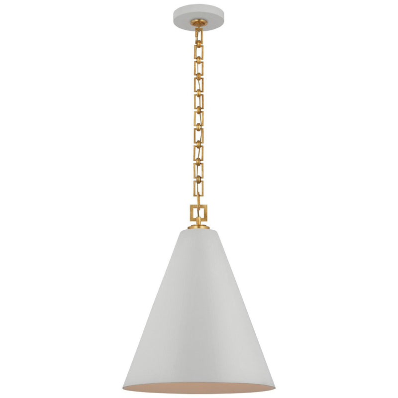 Theo 17" Pendant in Soft White and Gild