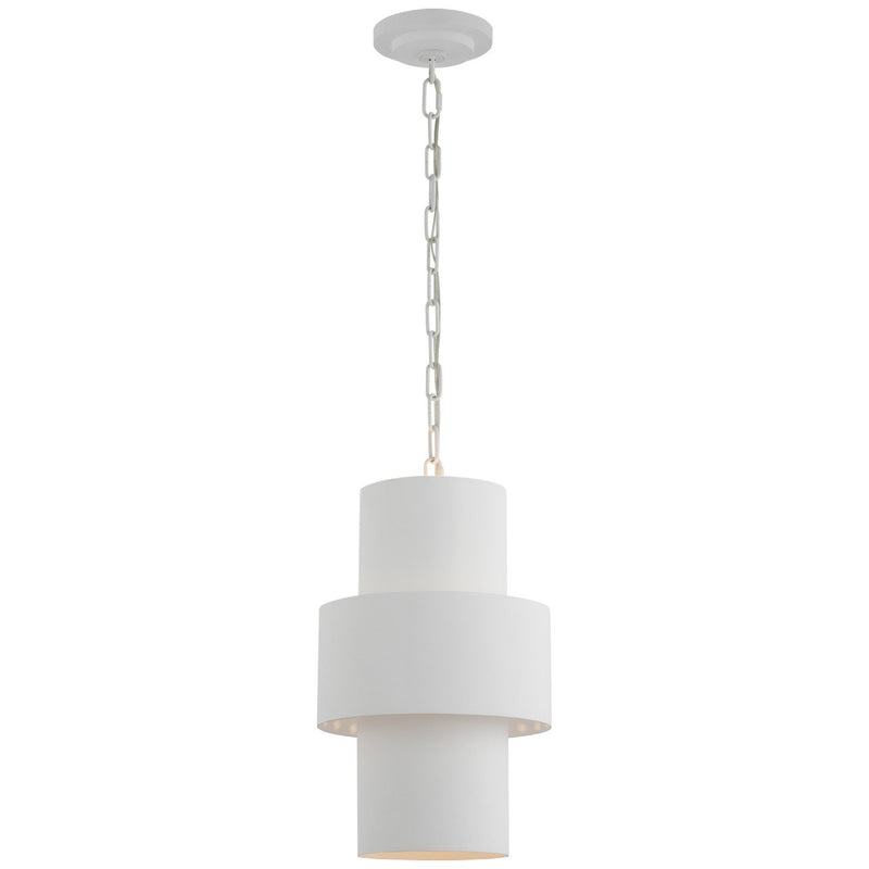 Chalmette 11" Layered Pendant in Plaster White