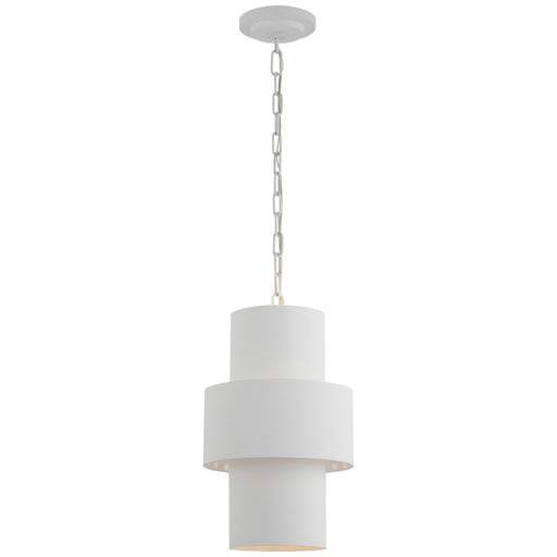 Chalmette 11" Layered Pendant in Plaster White