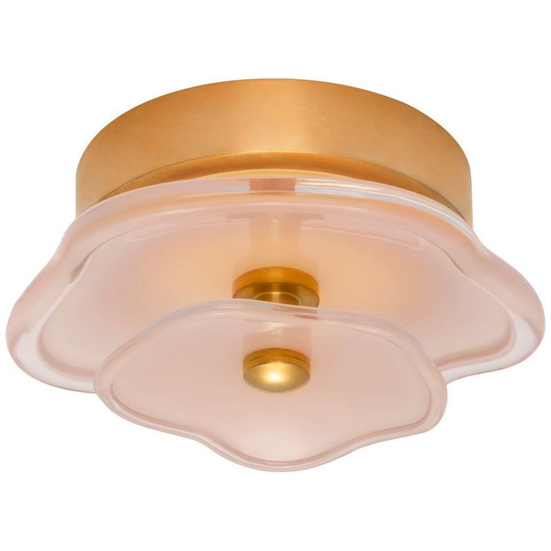 Leighton 6" Layered Flush Mount in Soft Brass