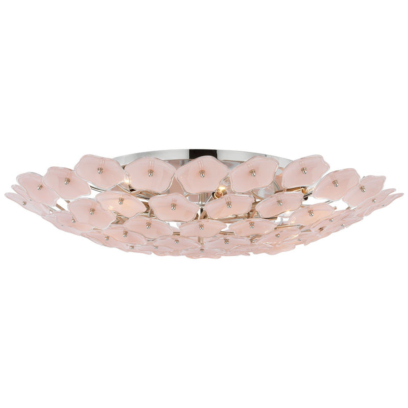 Leighton Grande 8-Light Flush Mount in Polished Nickel