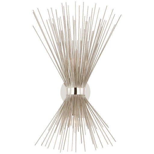 Strada Medium 2-Light Wall Sconce in Polished Nickel