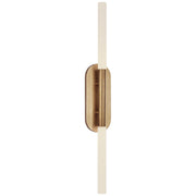 Rousseau Large Vanity Bath Sconce in Antique-Burnished Brass