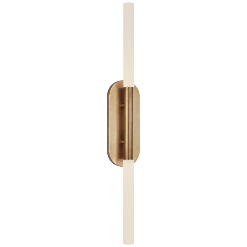 Rousseau Large Vanity Bath Sconce in Antique-Burnished Brass