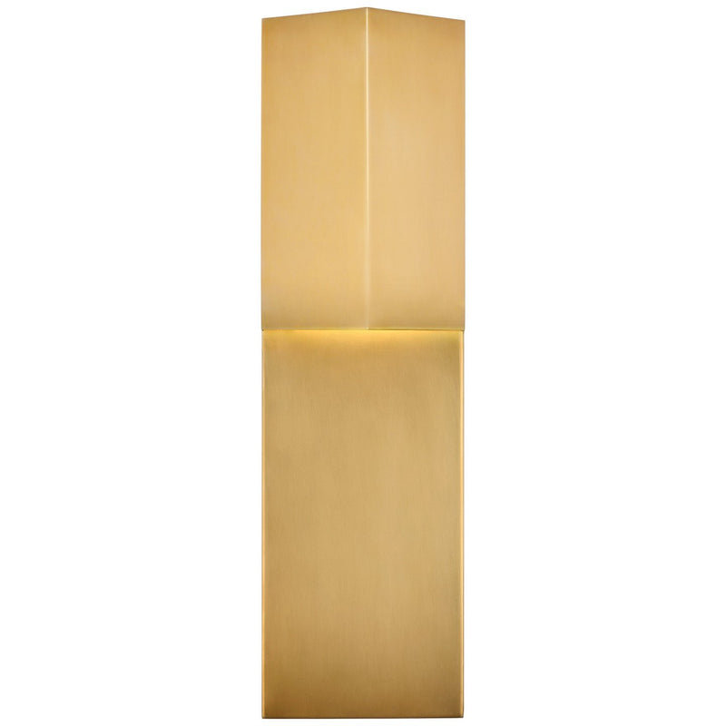 Rega 18" Folded Outdoor Wall Sconce in Antique-Burnished Brass