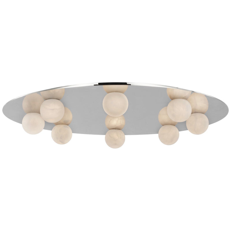 Pertica 30" 8-Light Flush Mount in Polished Nickel