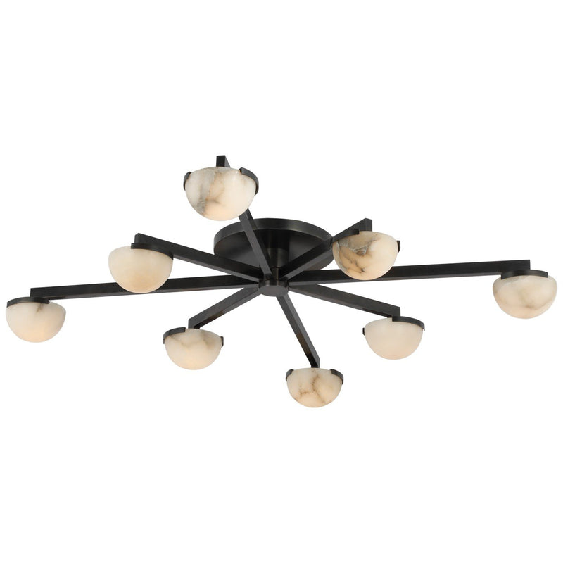 Pedra Large Staggered Arm Flush Mount in Bronze