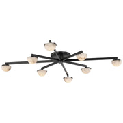 Pedra Extra Large Staggered Arm Flush Mount in Bronze