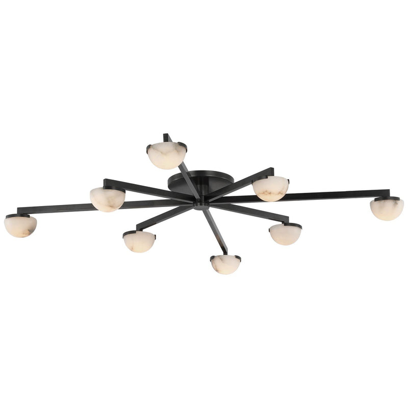 Pedra Extra Large Staggered Arm Flush Mount in Bronze