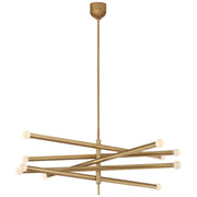 Rousseau Grande 10-Light Articulating Chandelier in Antique-Burnished Brass
