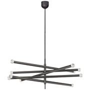 Rousseau Grande 10-Light Articulating Chandelier in Bronze