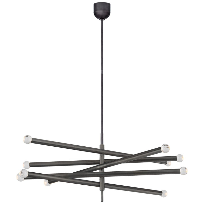 Rousseau Grande 10-Light Articulating Chandelier in Bronze