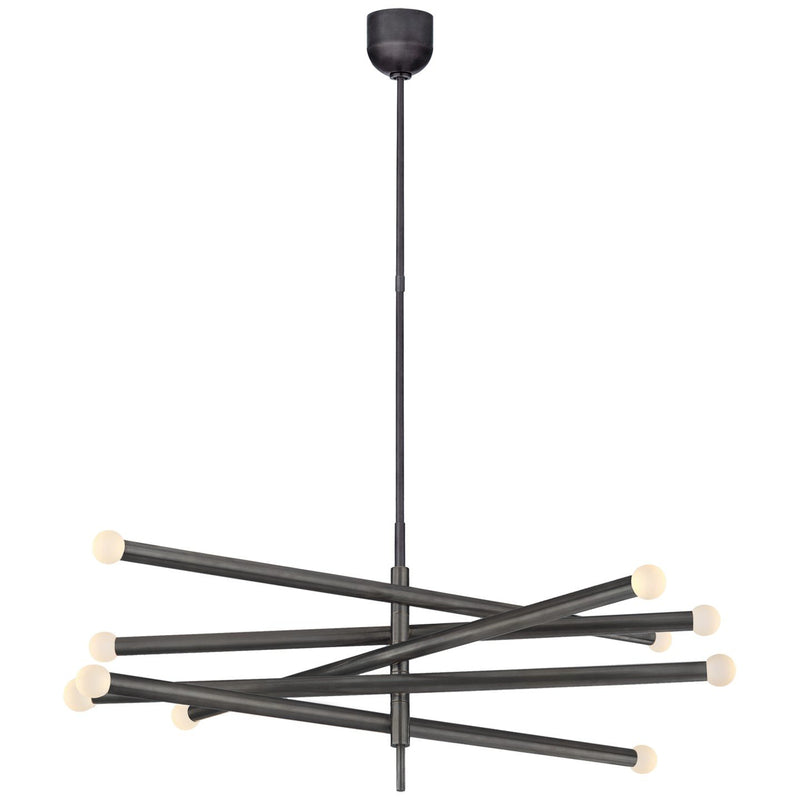 Rousseau Grande 10-Light Articulating Chandelier in Bronze