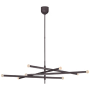 Rousseau Grande 8-Light Articulating Chandelier in Bronze