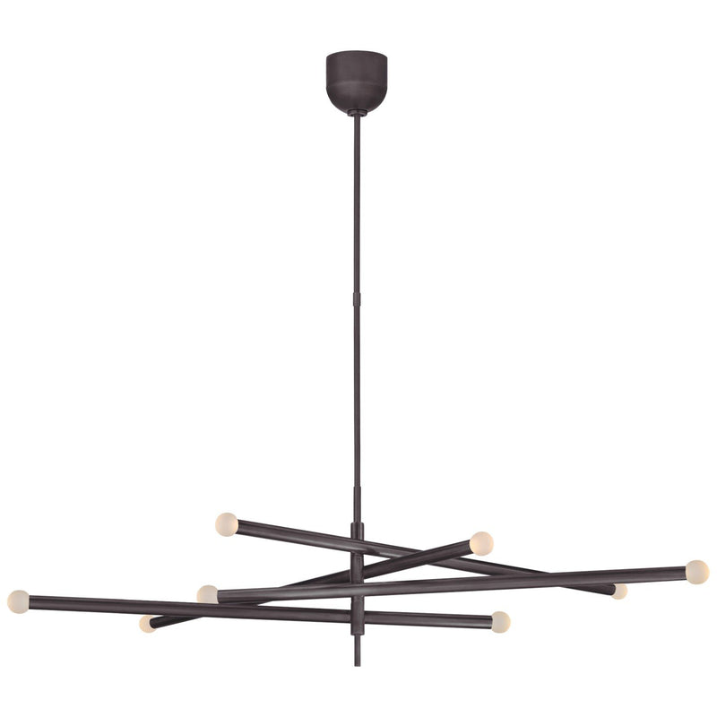 Rousseau Grande 8-Light Articulating Chandelier in Bronze