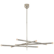 Rousseau Grande 8-Light Articulating Chandelier in Polished Nickel