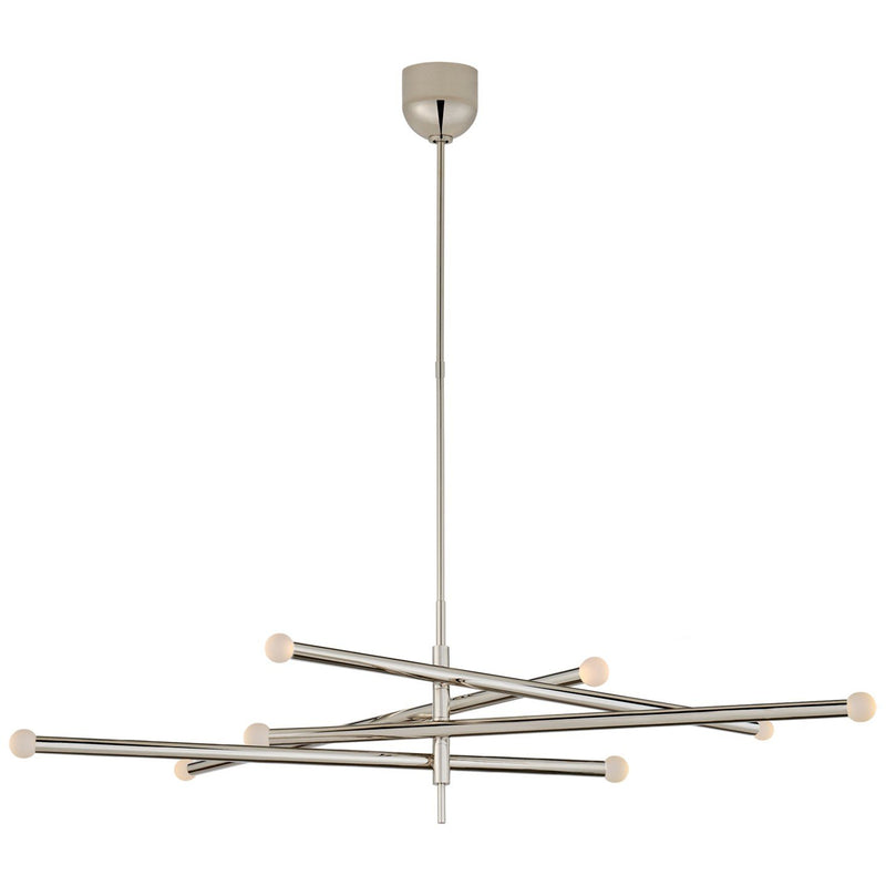 Rousseau Grande 8-Light Articulating Chandelier in Polished Nickel
