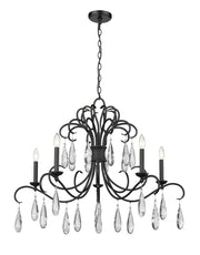Amara Five Light Chandelier in Matte Black - Lamps Expo