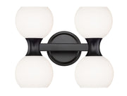 Artemis Four Light Vanity in Matte Black - Lamps Expo