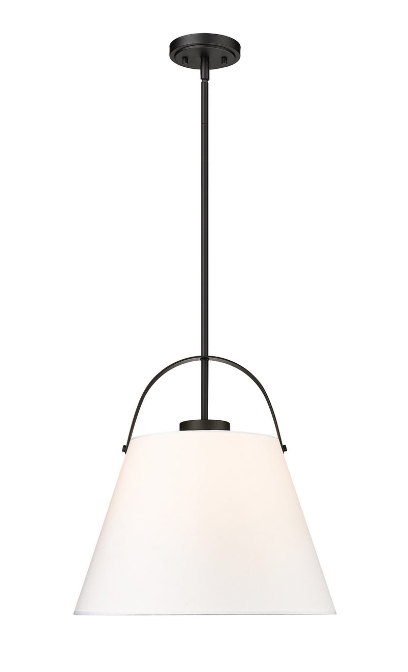 Z-Studio Linen Pendant One Light Pendant in Matte Black - Lamps Expo