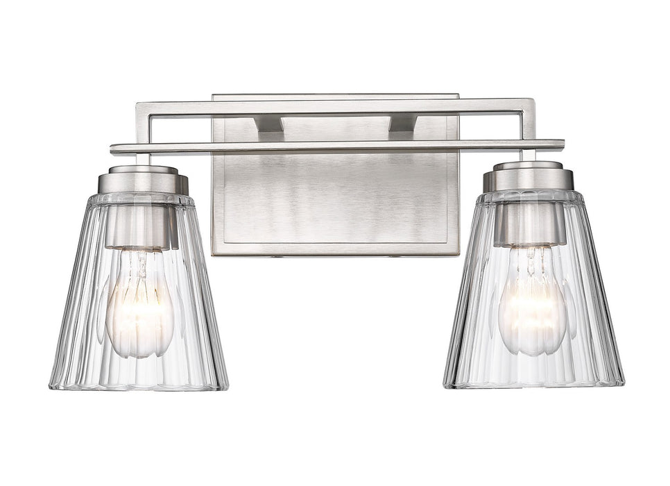 Lyna Two Light Vanity in Brushed Nickel - Lamps Expo