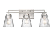 Lyna Three Light Vanity in Brushed Nickel - Lamps Expo