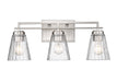 Lyna Three Light Vanity in Brushed Nickel - Lamps Expo