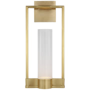 Lucid Single Bracketed Wall Sconce in Antique Brass