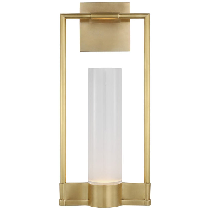 Lucid Single Bracketed Wall Sconce in Antique Brass