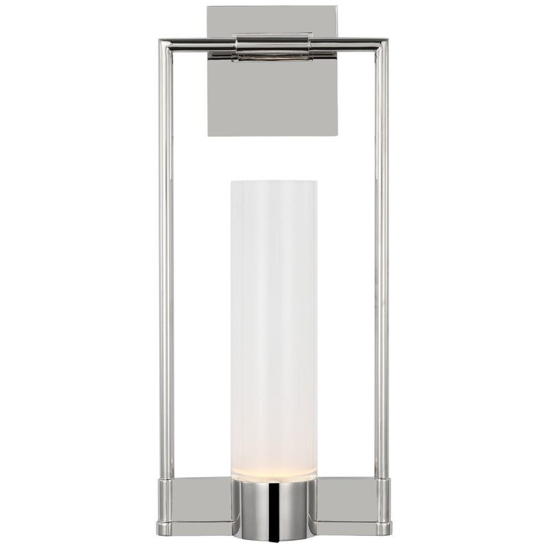Lucid Single Bracketed Wall Sconce in Polished Nickel