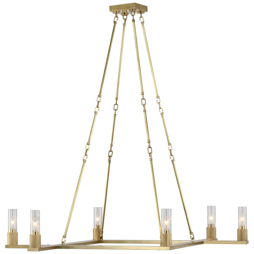 Beza Extra Large 6-Light Chandelier in Antique Brass