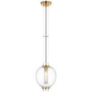 Taro 9" Mini Pendant in Antique Brass