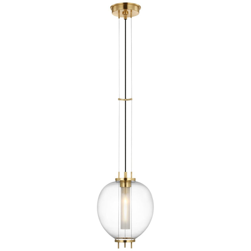 Taro 9" Mini Pendant in Antique Brass