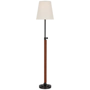 Bryant Wrapped Table Lamp in Bronze and Saddle Leather