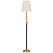 Bryant Wrapped Table Lamp in Hand-Rubbed Antique Brass and Chocolate Leather
