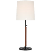 Bryant Wrapped Large Table Lamp in Bronze and Saddle Leather