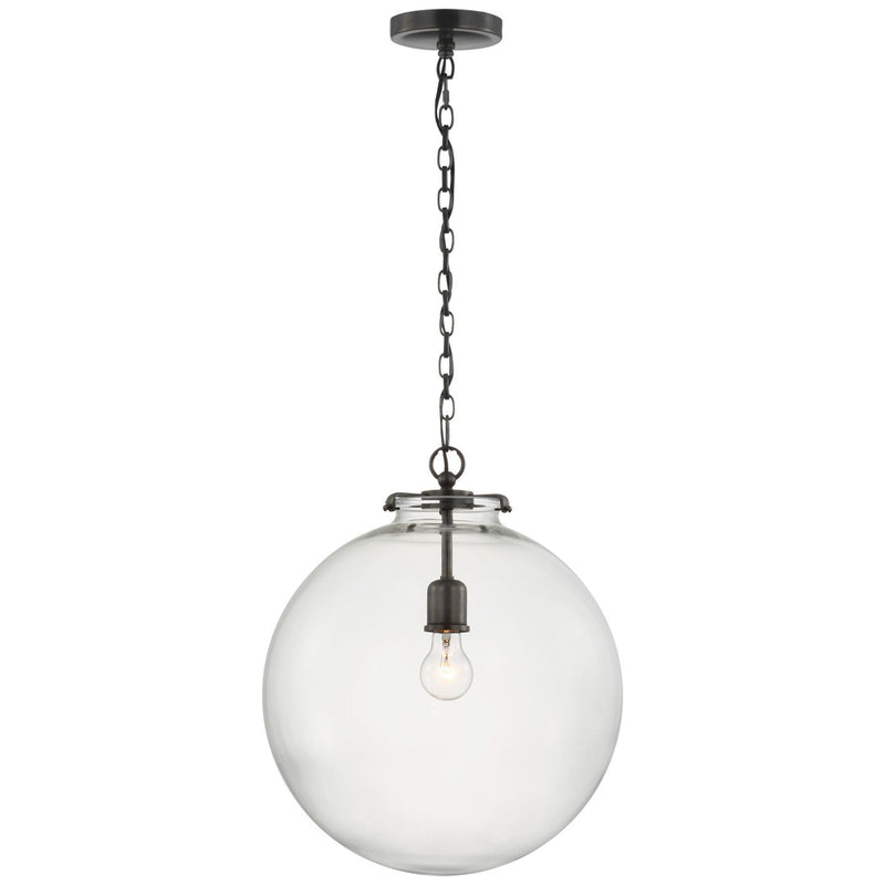 Katie Globe Large Pendant in Bronze