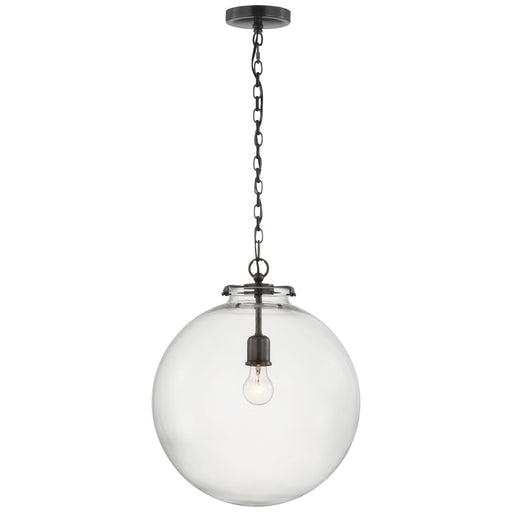 Katie Globe Large Pendant in Bronze