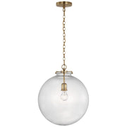 Katie Globe Large Pendant in Hand-Rubbed Antique Brass