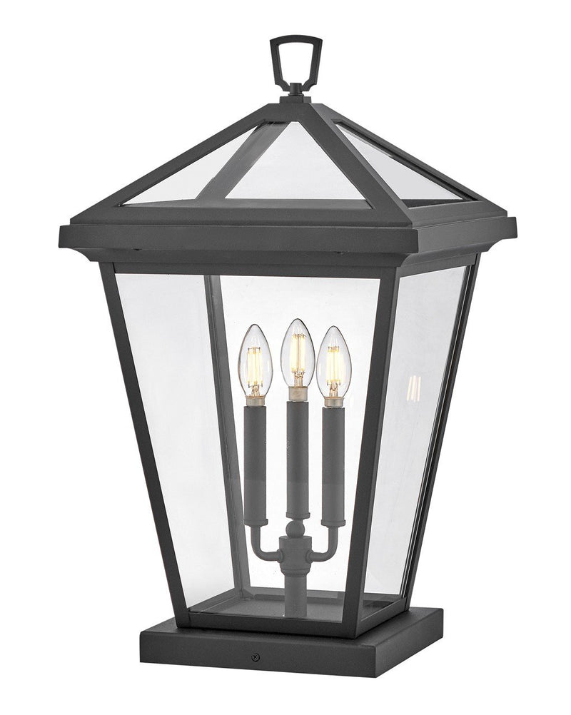 Alford Place Grande 3-Light Outdoor Pier Mount Light in Museum Black