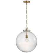 Katie Globe Large Pendant in Hand-Rubbed Antique Brass
