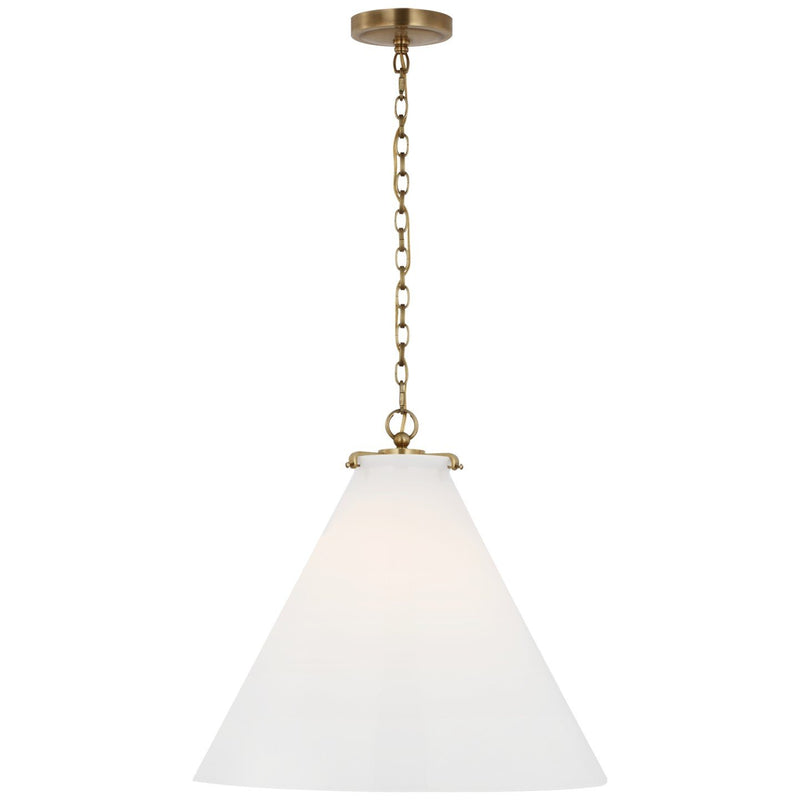 Katie Globe Large Pendant in Hand-Rubbed Antique Brass