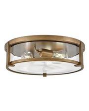 Lowell 3-Light Flush Mount in Brushed Bronze